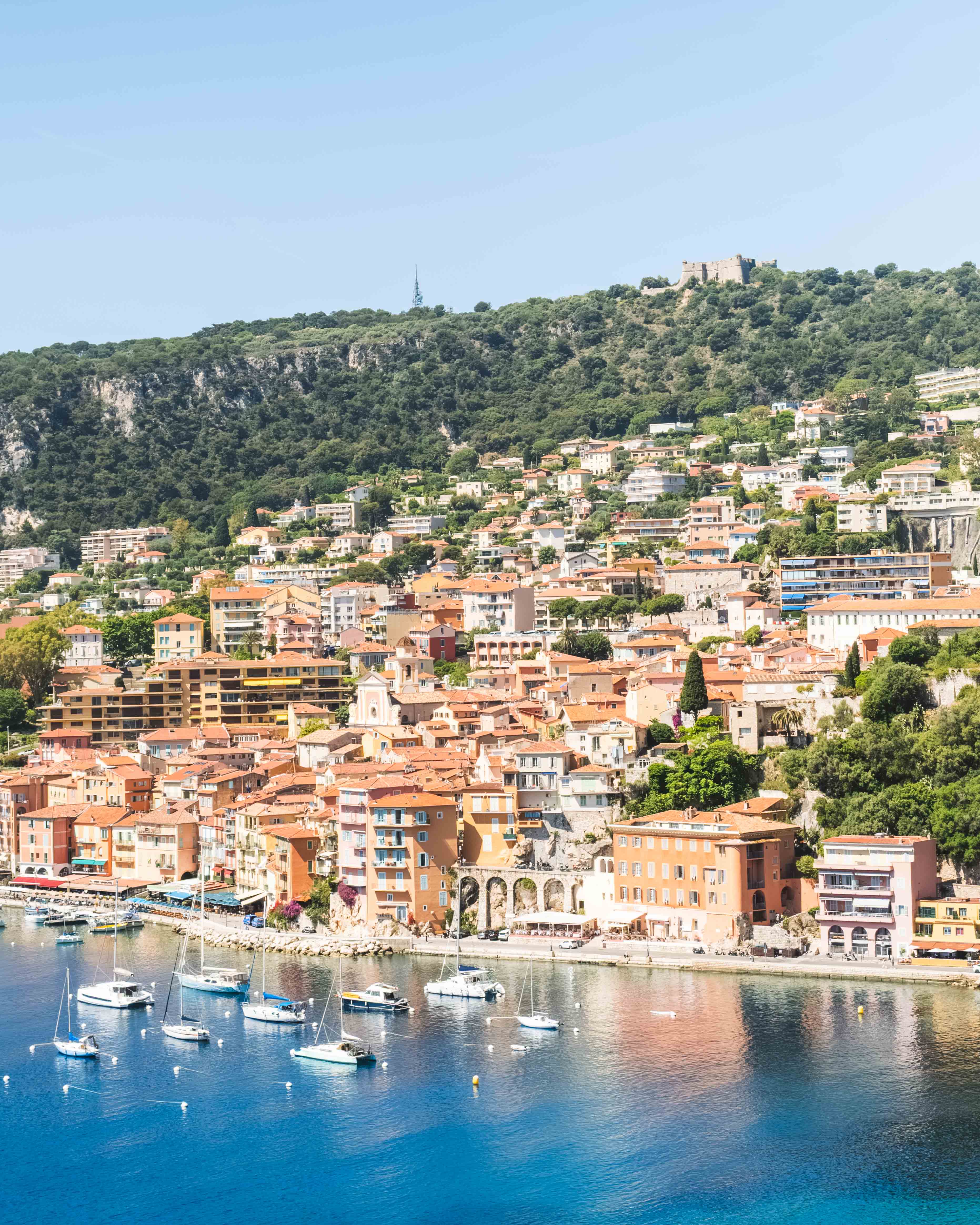 Baie de Villefranche et fort du Mont Alban